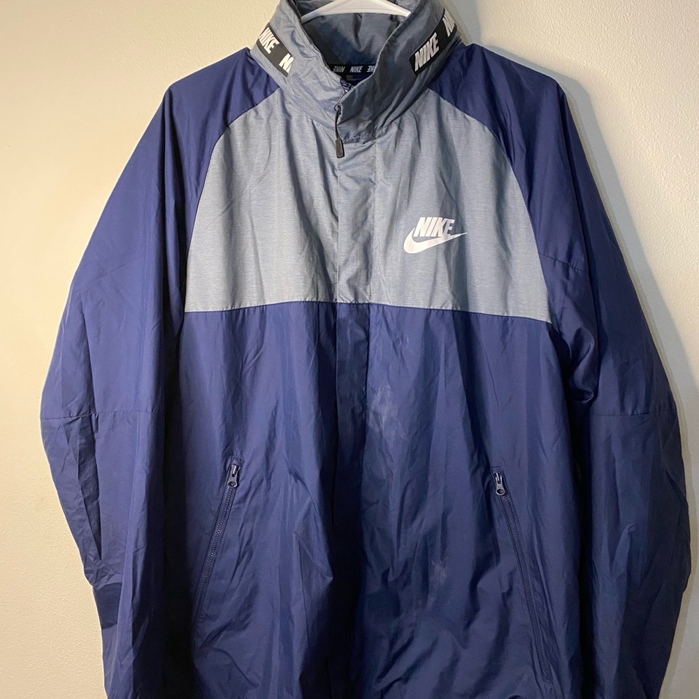 Blue nike jacket with hood